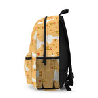 Yellow Duck Pattern Backpack — Cute Farmyard Kids School Bag