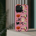 Cute Pink Halloween Magnetic Impact Phone Case — Ghosts, Pumpkins & Skulls