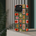 Halloween Stamp Pattern Phone Case — Cute Spooky Icons Magnetic Impact-Resistant Case