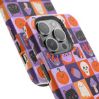 Halloween Pattern Magnetic Impact-Resistant Phone Case — Cute Pumpkins, Cats & Ghosts