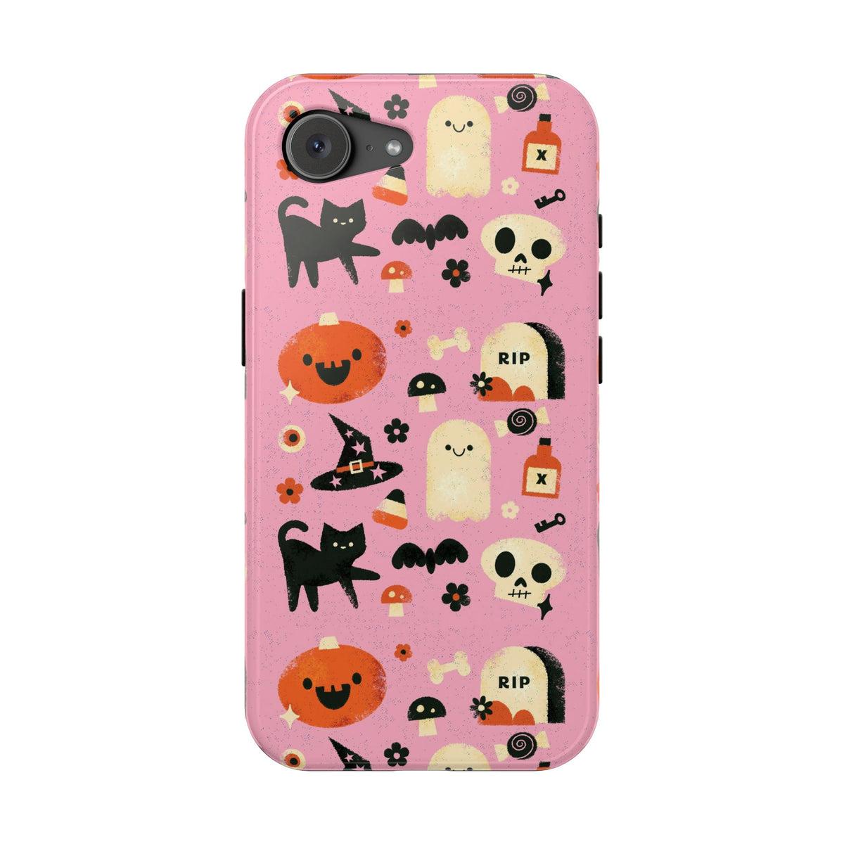 Cute Pink Halloween Magnetic Impact Phone Case — Ghosts, Pumpkins & Skulls
