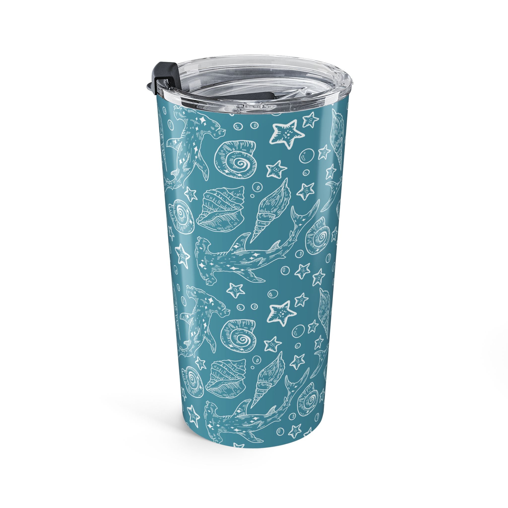 20oz Sea Life Tumbler – Whale & Shell Pattern Insulated Travel Cup