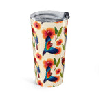 20oz Costa Rican Macaw Tumbler – Tropical Hibiscus Travel Cup