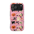 Cute Pink Halloween Magnetic Impact Phone Case — Ghosts, Pumpkins & Skulls