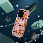 Halloween Cute Pattern Phone Case — Pink Ghosts, Pumpkins & Bats Magnetic Impact-Resistant