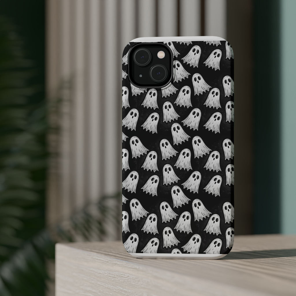 Phone Case — Cute Ghost Halloween Pattern Magnetic Impact-Resistant Case