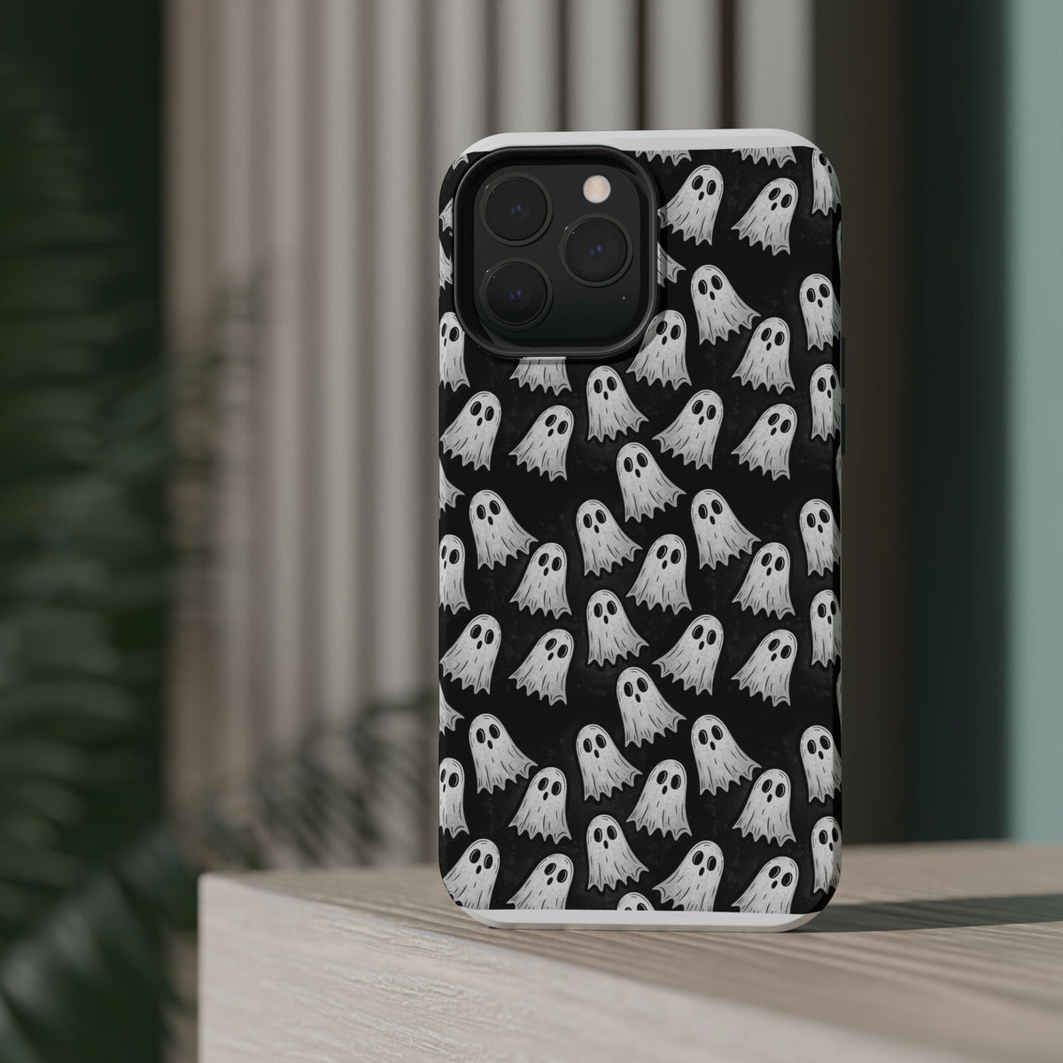 Phone Case — Cute Ghost Halloween Pattern Magnetic Impact-Resistant Case