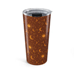Celestial Sun & Moon 20oz Tumbler — Rust Brown Boho Astrology Travel Mug