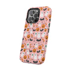 Halloween Ghosts & Pumpkins Magnetic Phone Case — Cute Pink Spooky Pattern