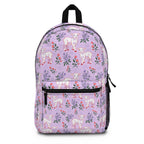Lamb Floral Backpack — Cute Pastel Nursery School Bag for Kids