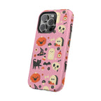 Cute Pink Halloween Magnetic Impact Phone Case — Ghosts, Pumpkins & Skulls