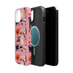 Cute Pink Halloween Magnetic Impact Phone Case — Ghosts, Pumpkins & Skulls