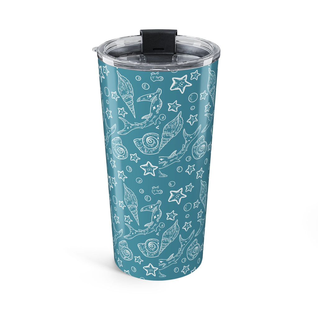 20oz Sea Life Tumbler – Whale & Shell Pattern Insulated Travel Cup