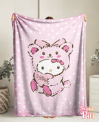 Manta de felpa rosa de Hello Kitty