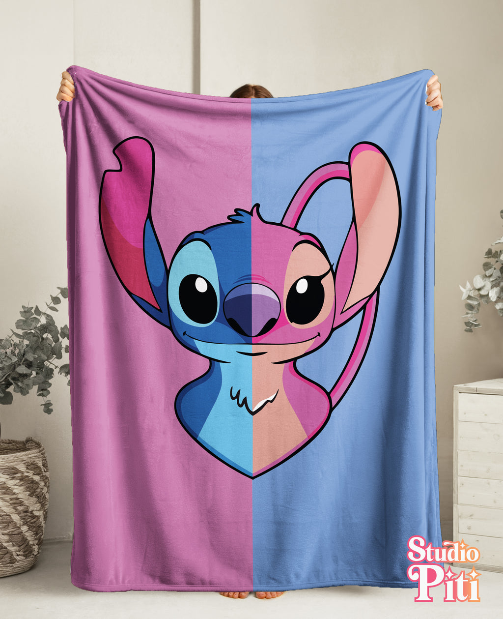 Disney Stitch and Angel Blanket