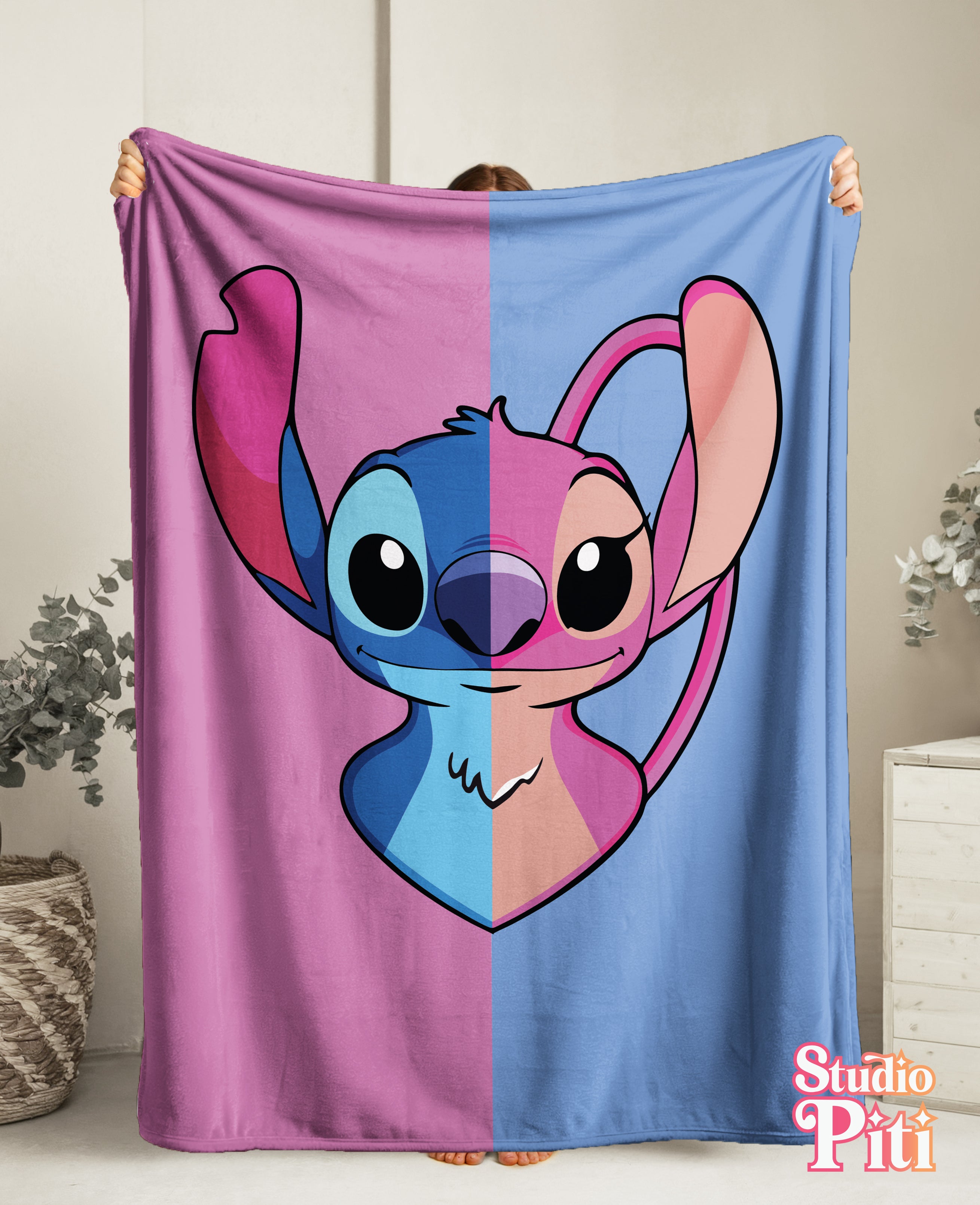 Disney Stitch and Angel Blanket