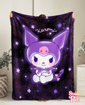 Kuromi Purple Star Blanket