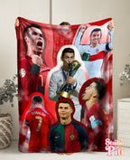 Manta de felpa aterciopelada Cristiano Ronaldo CR7