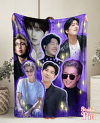 Manta de peluche de RM de BTS Collage