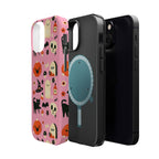 Cute Pink Halloween Magnetic Impact Phone Case — Ghosts, Pumpkins & Skulls