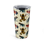 20oz Costa Rican Frog Pattern Tumbler — Colorful Poison Dart Frog Travel Cup