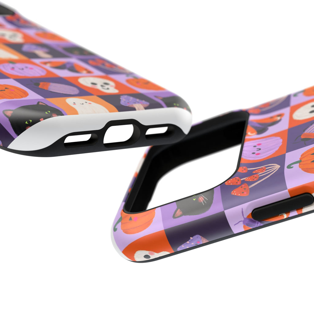 Halloween Pattern Magnetic Impact-Resistant Phone Case — Cute Pumpkins, Cats & Ghosts