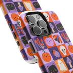 Halloween Pattern Magnetic Impact-Resistant Phone Case — Cute Pumpkins, Cats & Ghosts