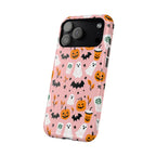 Halloween Cute Pattern Phone Case — Pink Ghosts, Pumpkins & Bats Magnetic Impact-Resistant