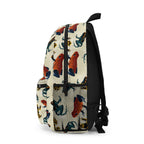 Frog Pattern Backpack — Colorful Poison Dart Frog Print School & Travel Bag