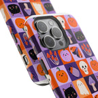 Halloween Pattern Magnetic Impact-Resistant Phone Case — Cute Pumpkins, Cats & Ghosts