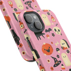 Cute Pink Halloween Magnetic Impact Phone Case — Ghosts, Pumpkins & Skulls