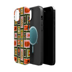 Halloween Stamp Pattern Phone Case — Cute Spooky Icons Magnetic Impact-Resistant Case