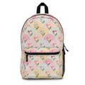 Pastel Floral Pattern Backpack – Cute Spring Flower School Bag