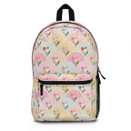 Pastel Floral Pattern Backpack – Cute Spring Flower School Bag