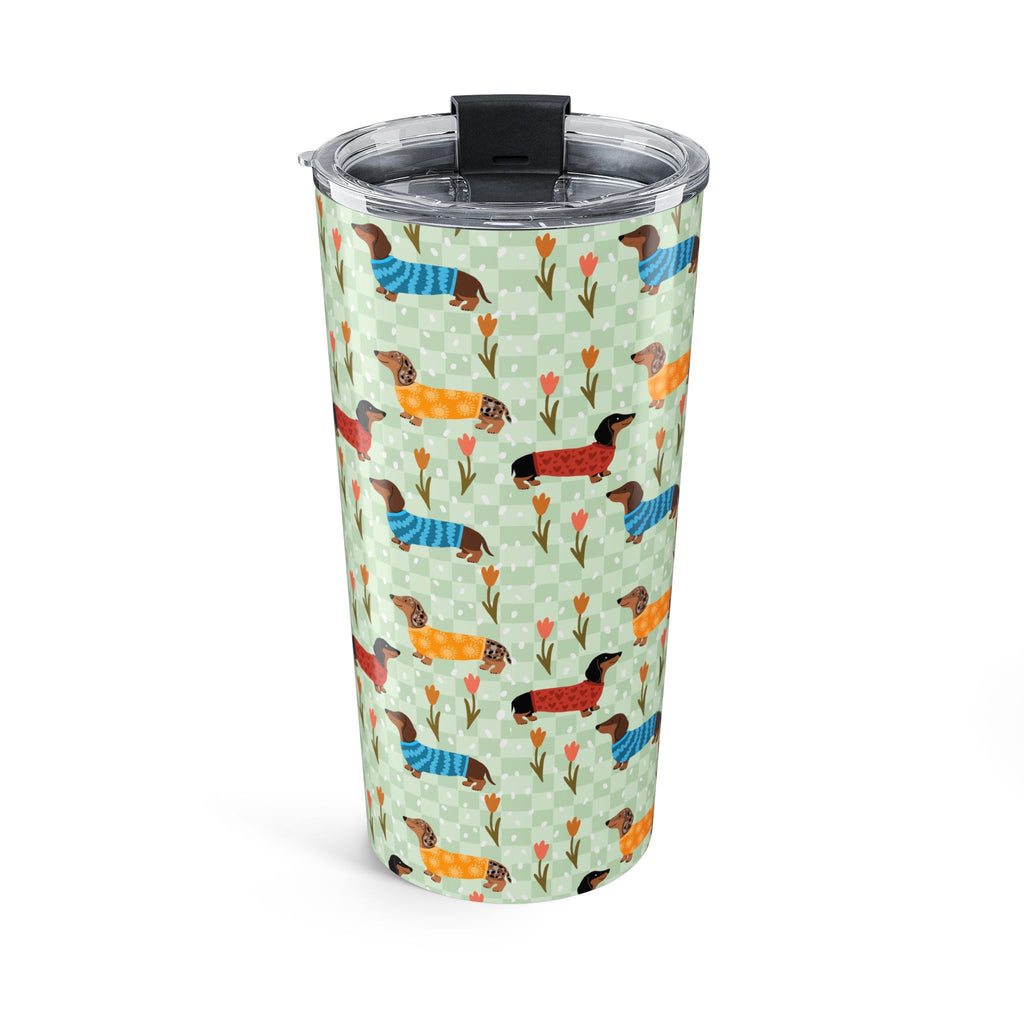 20oz Dachshund Pattern– Colorful Wiener Dog Travel Cup