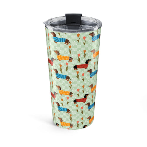 20oz Dachshund Pattern– Colorful Wiener Dog Travel Cup