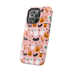Halloween Cute Pattern Phone Case — Pink Ghosts, Pumpkins & Bats Magnetic Impact-Resistant