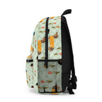 Dachshund Pattern Backpack — Cute Retro Sausage Dog Print School Bag