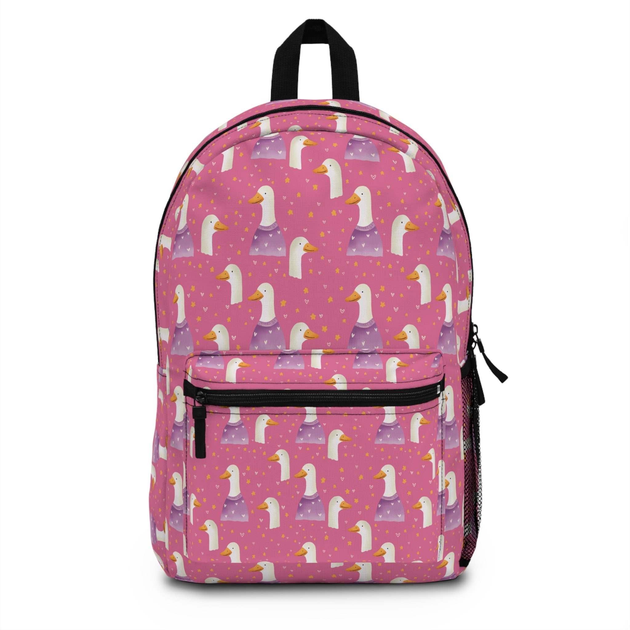 Pink Duckling Pattern Backpack – Cute Kids School Bag
