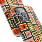 Halloween Stamp Pattern Phone Case — Cute Spooky Icons Magnetic Impact-Resistant Case