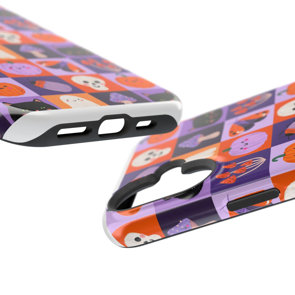 Halloween Pattern Magnetic Impact-Resistant Phone Case — Cute Pumpkins, Cats & Ghosts
