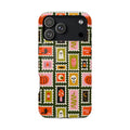 Halloween Stamp Pattern Phone Case — Cute Spooky Icons Magnetic Impact-Resistant Case