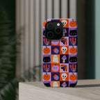 Halloween Pattern Magnetic Impact-Resistant Phone Case — Cute Pumpkins, Cats & Ghosts