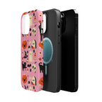 Cute Pink Halloween Magnetic Impact Phone Case — Ghosts, Pumpkins & Skulls