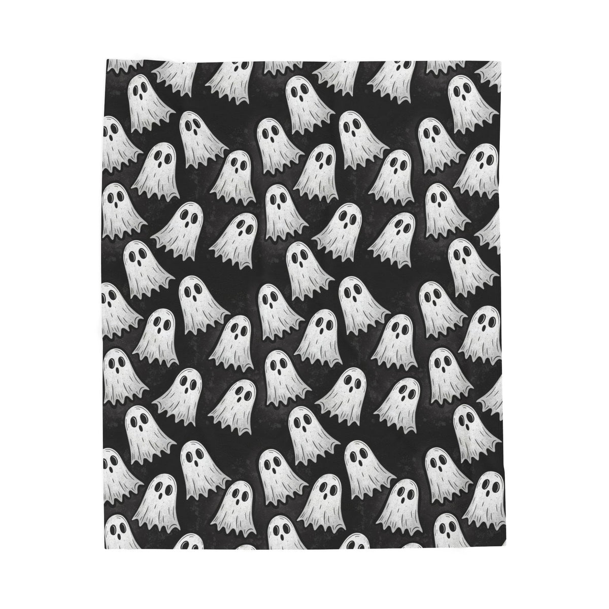 Ghost Pattern Velveteen Plush Blanket — Soft Halloween Throw for Cozy Nights