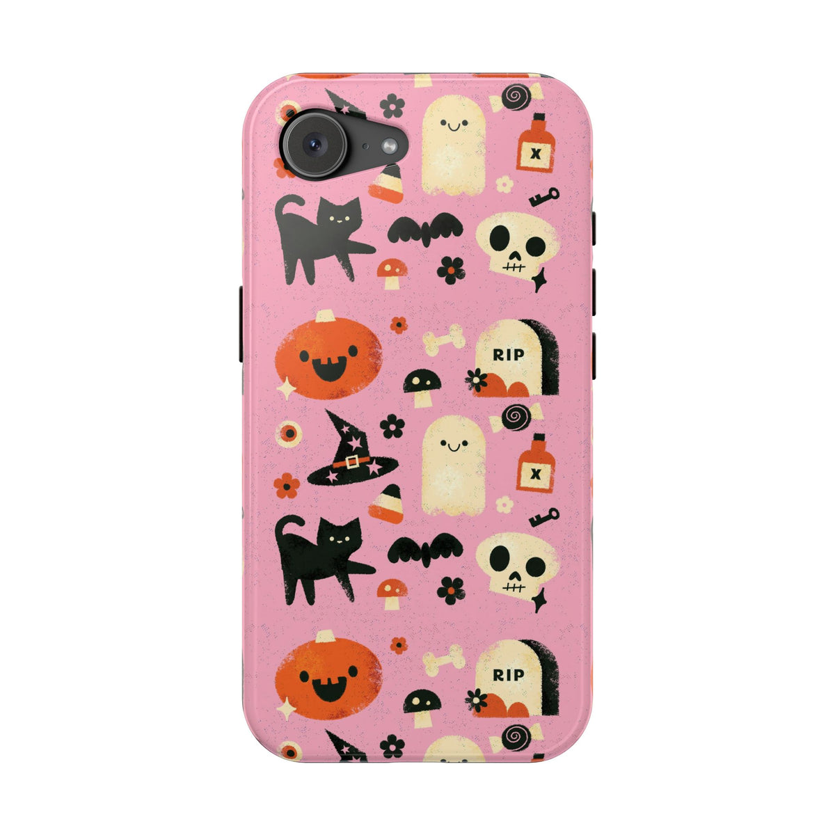 Cute Pink Halloween Magnetic Impact Phone Case — Ghosts, Pumpkins & Skulls