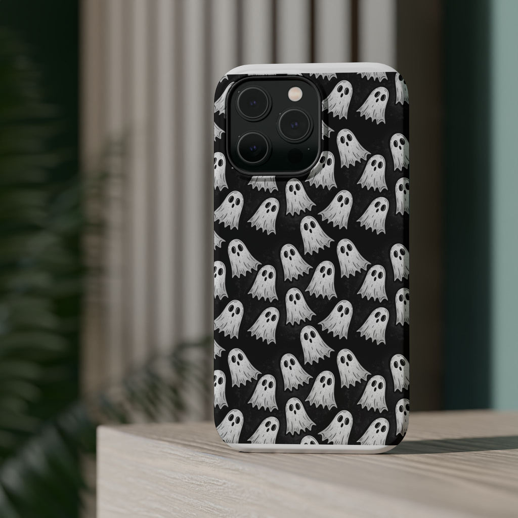 Phone Case — Cute Ghost Halloween Pattern Magnetic Impact-Resistant Case