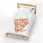 Autumn Pumpkin Rainbow Velveteen Plush Blanket — Cozy Fall Throw