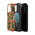 Halloween Stamp Pattern Phone Case — Cute Spooky Icons Magnetic Impact-Resistant Case
