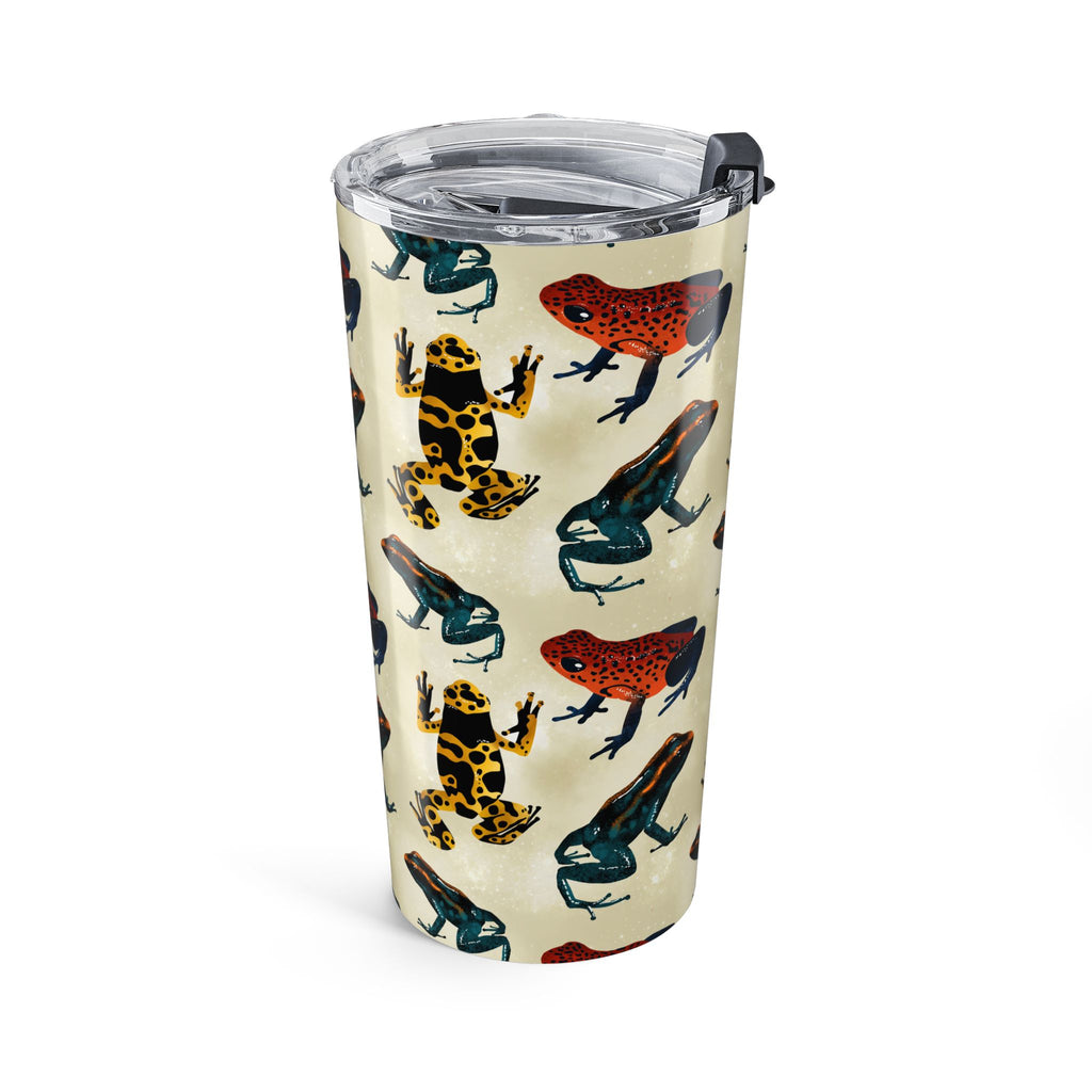 20oz Costa Rican Frog Pattern Tumbler — Colorful Poison Dart Frog Travel Cup